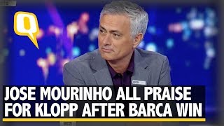 Mourinho Credits Jurgen Klopp For Liverpools Massive Win Over Barcelona  The Quint [upl. by Yleak758]