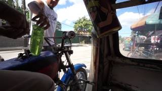 Philippines tricycle ride from Robinson to Maligaya [upl. by Aigroeg]