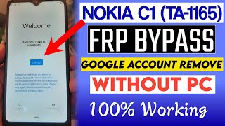 Nokia C1 TA 1165 Frp Bypass Without Pc  Nokia Ta 1165 Google Account Remove Without Computer 2024 [upl. by Reinaldo3]