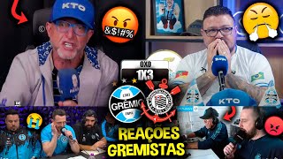 REAÇÕES dos GREMISTAS FURIOSOS com a ELIMINAÇÃO  GRÊMIO 1X3 CORINTHIANS REACT COPA DO BRASIL 2024 [upl. by Llennahc]