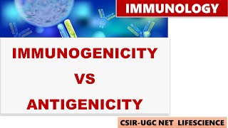 IMMUNOGENICITY and ANTIGENICITY  IMMUNOGEN AND ANTIGEN  CSIR NETGATE [upl. by Pulling]