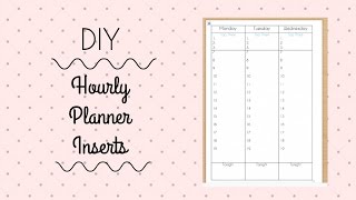 DIY Daily Hourly Planner Inserts  Microsoft Word [upl. by Annayat418]