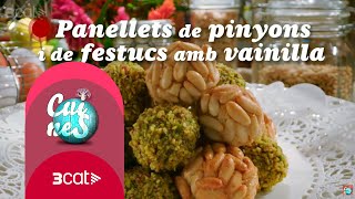 Panellets de pinyons i de festucs amb vainilla  Cuines [upl. by Airbmat]