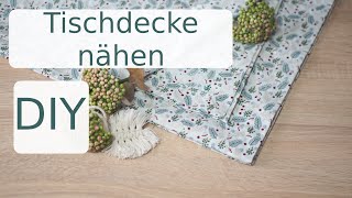 Tischdecke nähen lernen  Briefecken nähen  DIY mit Annas Nähschule [upl. by Wales736]