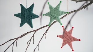 DIY Yarnwrapped star ornaments by Søstrene Grene [upl. by Croteau]