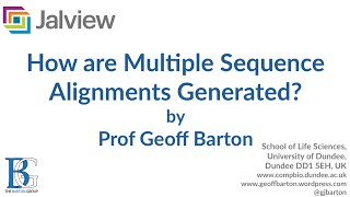 Lecture 2 Part 2 by Prof Geoff Barton on quotHow are multiple sequence alignments generatedquot [upl. by Benioff]