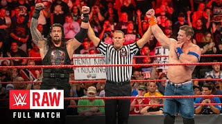 FULL MATCH John Cena amp Roman Reigns vs The Miz amp Samoa Joe Raw August 21 2017 [upl. by Dragelin]