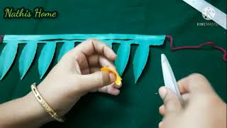 ThoranamTraditional paper leaf thoranam How to make thoranamNathishome [upl. by Itirahc]