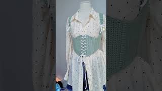 Underbust corset top crochetcroptop easytutorial diycrochet [upl. by Shelman]