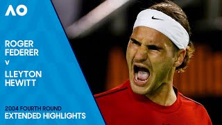 Roger Federer v Lleyton Hewitt Extended Highlights  Australian Open 2004 Fourth Round [upl. by Ahsiket]