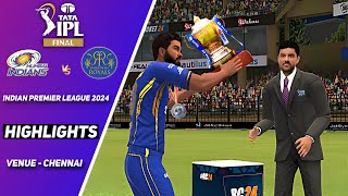 MI vs RR  THE FINAL  HIGHLIGHTS  RCPL IPL 2024  REAL CRICKET 24 [upl. by Theran]