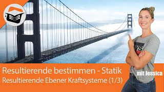 Resultierende bestimmen  Statik  Resultierende ebener Kraftsysteme 13  Einfach gut erklärt [upl. by Saloma]