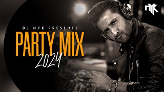 DJ NYK  New Year 2024 Party Mix  Yearmix  Non Stop Bollywood Punjabi English Remix Songs [upl. by Arbmahs]