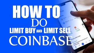 Coinbase  How to do limit buy and limit sell Coin base [upl. by Gifford]