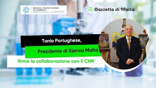 Tonio Portughese Presidente di Xjenza Malta firma la collaborazione con il CNR [upl. by Norvil]