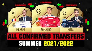 ALL CONFIRMED TRANSFERS NEWS SUMMER 2021  FOOTBALL ✅😱 ft Ronaldo Mbappe Messi… etc [upl. by Pascoe]