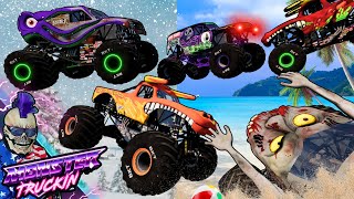 Monster Jam INSANE Racing Freestyle and High Speed Jumps 69  BeamNG Drive  Grave Digger [upl. by Ielarol]