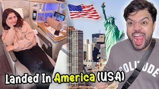 Landed In United States Of America 🇺🇸🔥  Business Class Flight Surprise For Aroob 😍 [upl. by Bowler90]