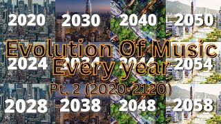 Evolution Of Music Part 2  Every Year 2020  2120 [upl. by Attiuqram747]