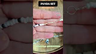 Panda Jewellery Set  just 99 pandalover jewelleryset beadedjewelry handmade [upl. by Reilly898]