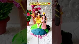 DIY Clay ShivaParvati 😍🙏diy clay pakorascraftworld [upl. by Lonni722]