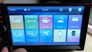 Autoradio  7018B 7 HD 2 DIN Bluetooth USBFMMP5MP4MP3 Player  Mirror Link  unboxing [upl. by September]