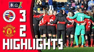 Highlights  Reading Women 32 Manchester United Women AET  FA Womens Cup [upl. by Spindell]