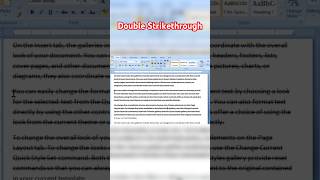 Double Strikethrough apply in ms word mswordcomputer ytshorts shorts [upl. by Ssitnerp]