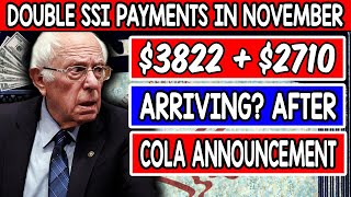 After COLA announcement Double SSI payments 3822  2710 arriving in November 2024 [upl. by Mat]