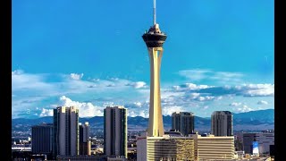 LAS VEGAS NEVADA  Visiting the Stratosphere Tower  Strat Hotel Casino amp SkyPod 2001 [upl. by Cicily904]