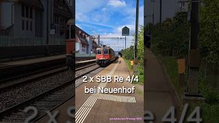 2 SBB Re 44 kreuzen sich bei Neuenhof [upl. by Notloc]