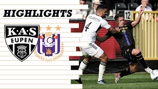 Highlights Matchday 9  KAS Eupen vs RSC Anderlecht [upl. by Aletta29]