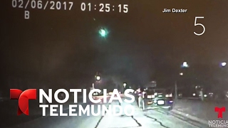 Un meteorito cae a la tierra y es grabado por seis personas  Noticias  Noticias Telemundo [upl. by Llednil669]