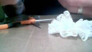 tuto fleurs dentellesScrapbooking par poupounette [upl. by Timofei]