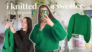 knitting a sweater for the first time as a beginner🧶  help… [upl. by Irrem]