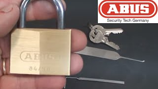 32 Abus Model 8450 Padlock SPPd How to Beat Security Pins [upl. by Esta658]