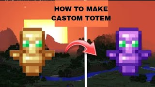 How to make custom totem in Minecraft [upl. by Ahsieka]