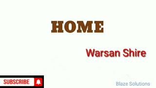 Fourth sem  Spectrum  Home  Warsan Shire [upl. by Felicio]