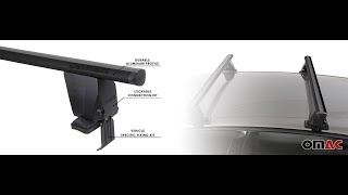 MENABO Smooth Roof Rack Cross Bar Carrier Rail Black Aluminum [upl. by O'Rourke]