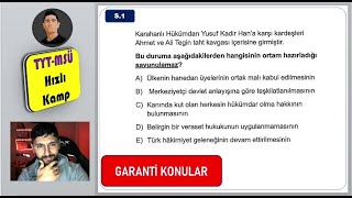 5 GÜNDE TYTMSÜ TARİH GARANTİ KONULAR KAMPI  2  İlk Türk İslam Devletleri [upl. by Adoh]