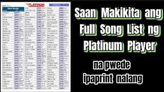 Platinum Karaoke Full Songlist [upl. by Dionisio891]