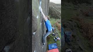 Highball Fall from Samson Font 8AV11 climbing bouldering [upl. by Airehs274]