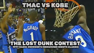 Kobe Bryant vs TMac UNSEEN DUNK CONTEST at Magic Johnsons Midsummer Nights in 1997 [upl. by Lenora]