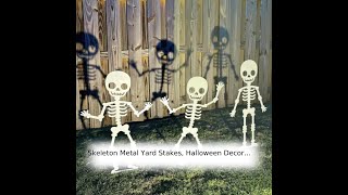 Skeleton Metal Yard Stakes Halloween Decor Halloween Yard Decoration Halloween Yard Decor [upl. by Irisa]