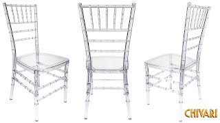 ProClear Chiavari Chair by Chivari  The perfect wedding chair [upl. by Aynek161]