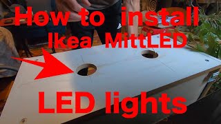 How to install Ikea MittLED LED round lights inside cabinet [upl. by Ecinerev]