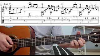 Comfortably Numb Pink Floyd  Easy Fingerstyle Guitar Playthough Tutorial Lesson With Tabs [upl. by Crandale]