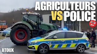 AGRICULTEURS 🧑‍🌾 VS POLICE 👮‍♀️ agriculteurs police farmerprotest [upl. by Prudence]