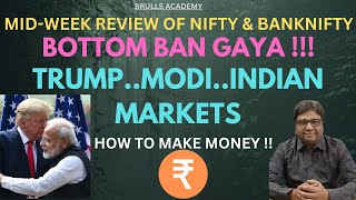 Nifty amp Banknifty Strategy prediction I Trump amp Modi I BOTTOM  Stock Market I Brullsacademy [upl. by Hsu]