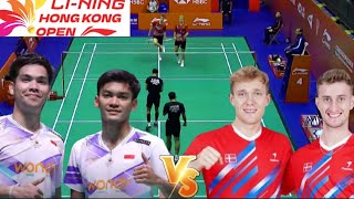 FikriMarthin INA VS LundgaardVestergaard DEN  Round Of 32 Badminton Hongkong Open 2024 [upl. by Enerahs]